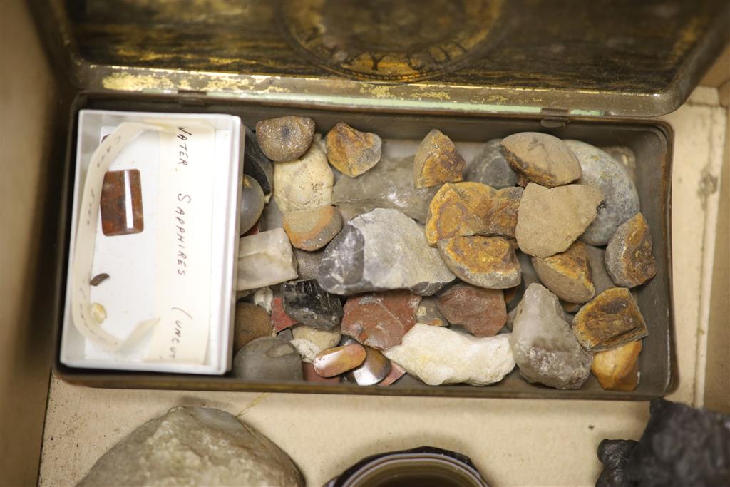 Two boxes of geological specimens, collected before 1970,